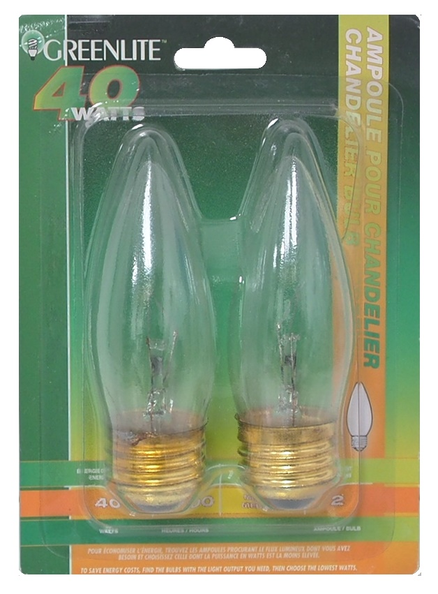 2 ampoules incandescentes de 40 Watts