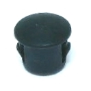 100 bouchons en plastique noir - 5 mm