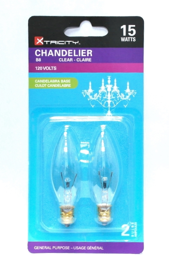2 ampoules B8 claires 120 Volts - 15 Watts