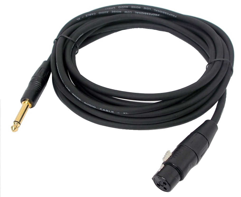 Câble Digiflex XLR fem. à 1/4'' mâle mono - 15'