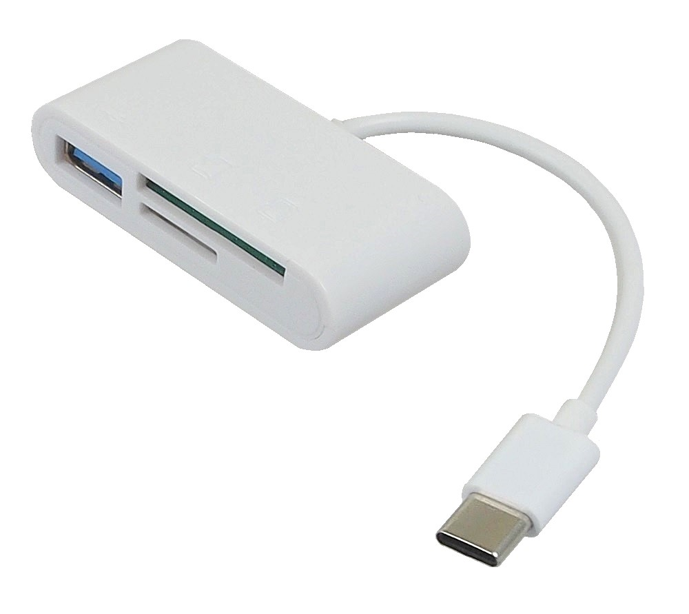 Adaptateur USB Type-C à USB, SD et Micro SD