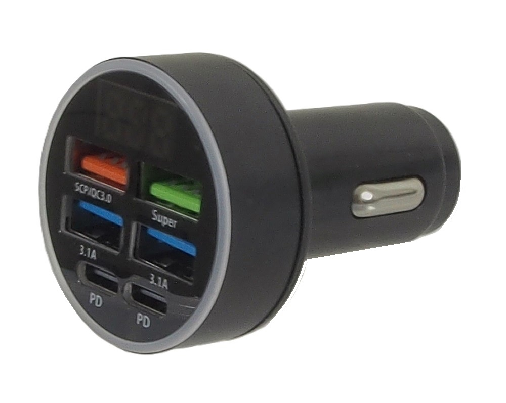 Chargeur de voiture USB à 6 ports 12/24V