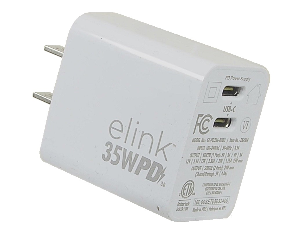 Chargeur mural rapide 35w 2x USB-C