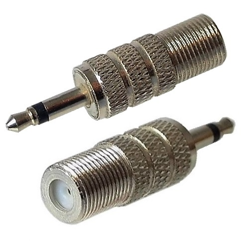 Adaptateur d'antenne 1/8" mâle mono à coaxial fem