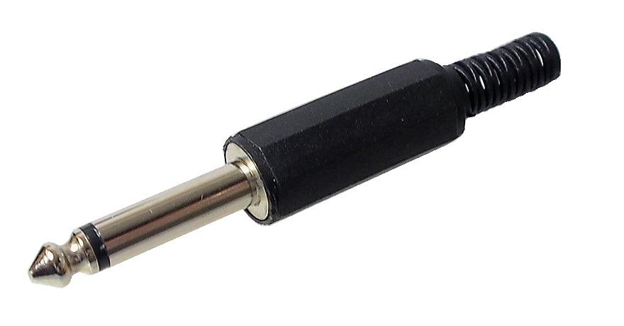 Connecteur 1/4" (6.35mm) mâle mono à souder