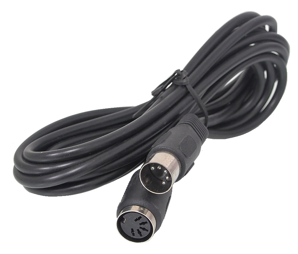 Câble DIN  mâle à femelle 5 contacts - 3 mètres