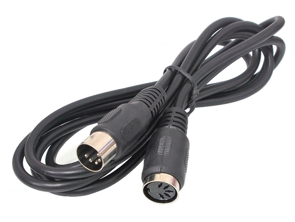 Câble DIN mâle à femelle 5 contacts - 2 mètres