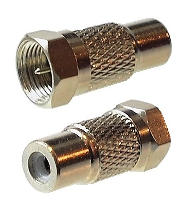 Adaptateur RCA femelle à une connexion F mâle