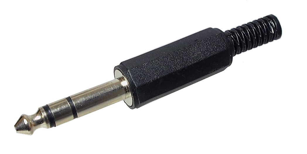 Connecteur 1/4" (6.3mm) mâle stéréo à souder