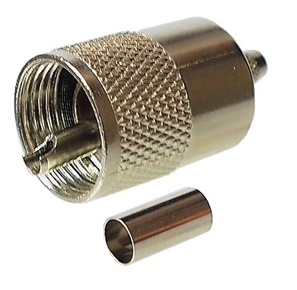 Connecteur PL-259 mâle à sertir pour câble RG-58