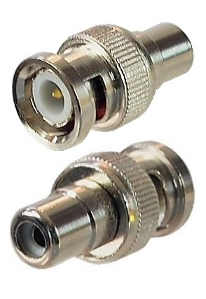 Adaptateur vidéo BNC mâle à RCA femelle