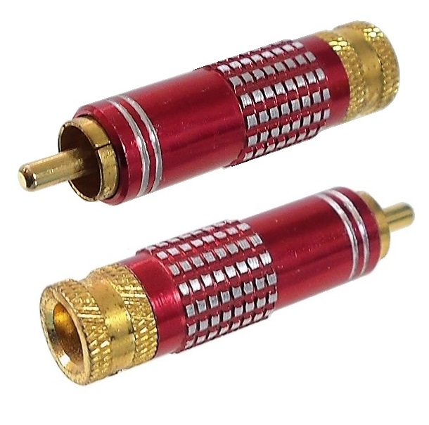 Connecteur RCA mâle rouge à souder