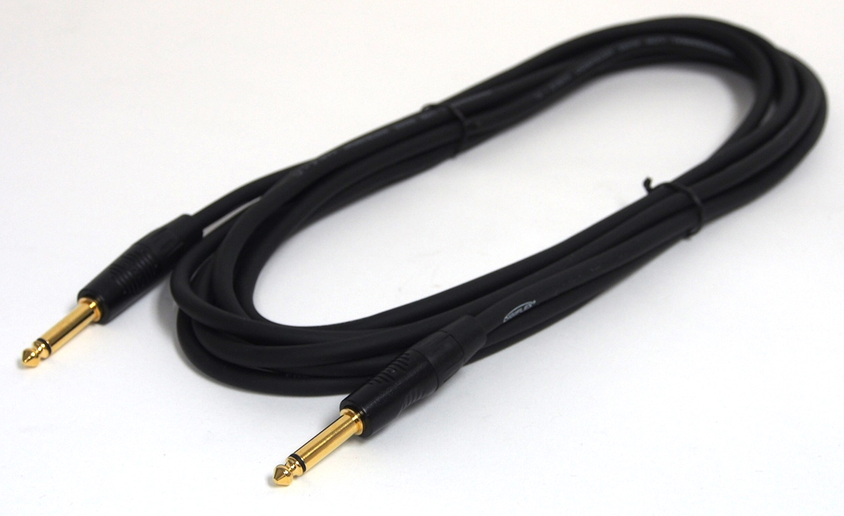 Câble audio fiches 6.3 mm mâle à mâle mono - 15'