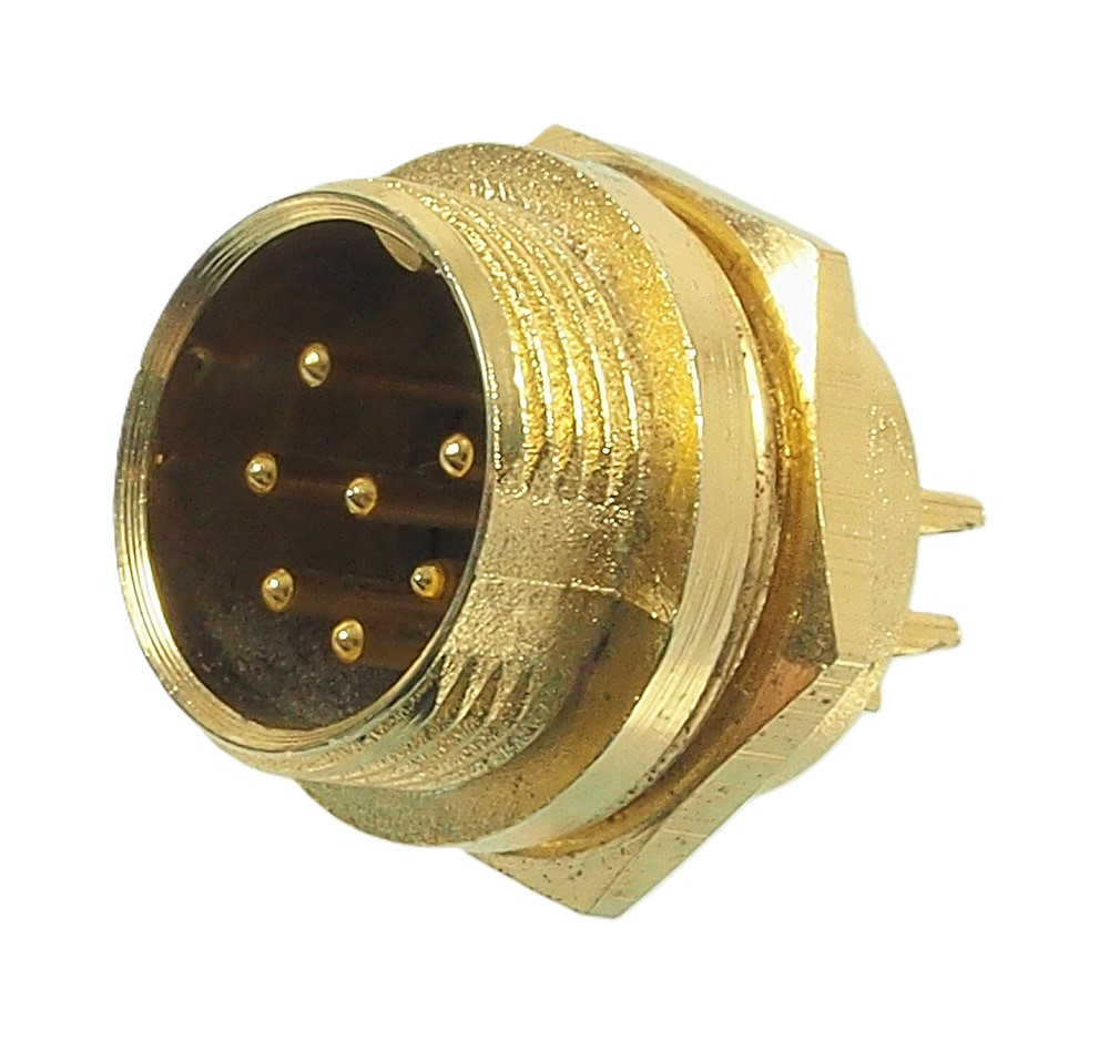 Connecteur mâle châssis à 7 contacts