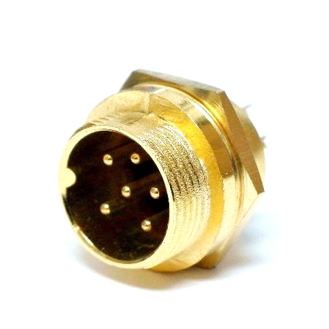 Connecteur mâle châssis à 6 contacts