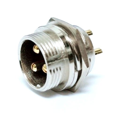 Connecteur mâle châssis à 3 contacts