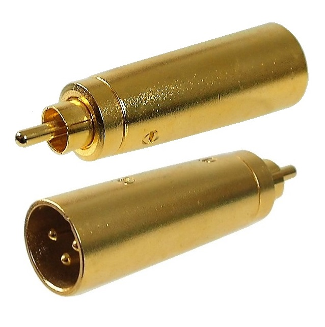 Adaptateur XLR mâle à RCA mâle