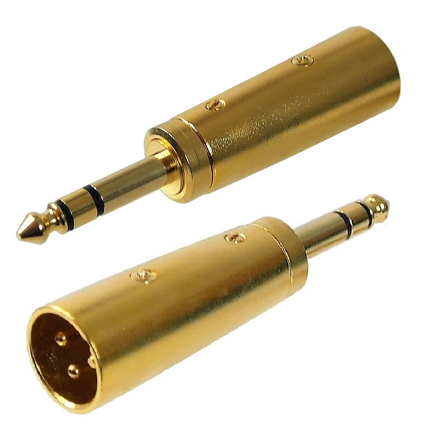 Adaptateur XLR mâle à 6.3 mm (1/4") mâle stéréo