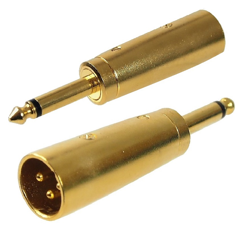 Adaptateur XLR mâle à 6.3 mm (1/4") mâle mono