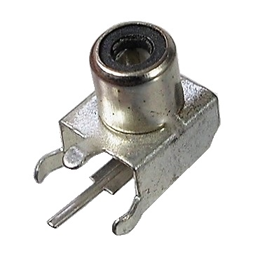 Connecteur RCA châssis femelle à souder 90 degrés
