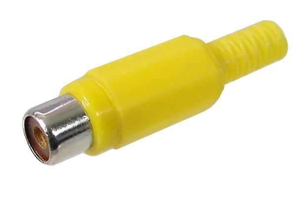 Connecteur RCA femelle jaune à souder
