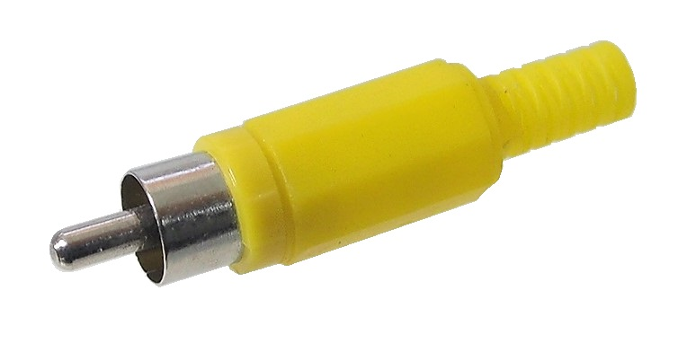 Connecteur RCA mâle jaune à souder