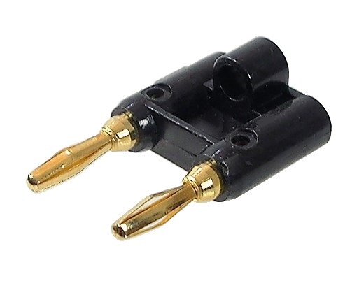 Connecteur banane mâle double noir