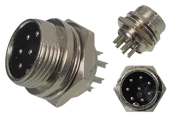 Connecteur mâle châssis à 8 contacts