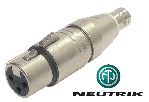 Adaptateur Neutrik XLR femelle à BNC femelle