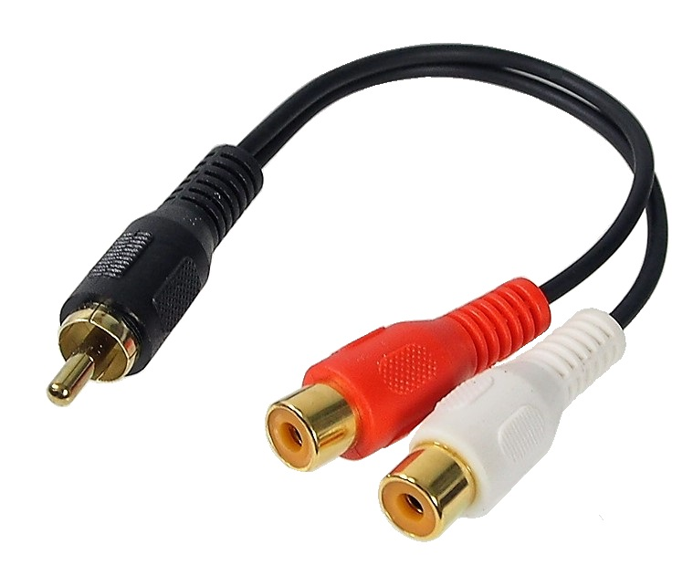 Câble diviseur fiches RCA mâle à 2 femelles - 6 po