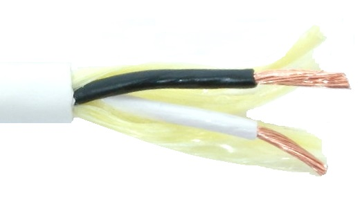 Câble d'alimentation blanc 2 conducteurs - 18 AWG