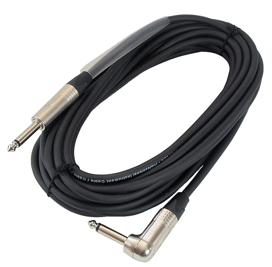 Câble Digiflex coudé 1/4" à 1/4" mâle mono - 25'