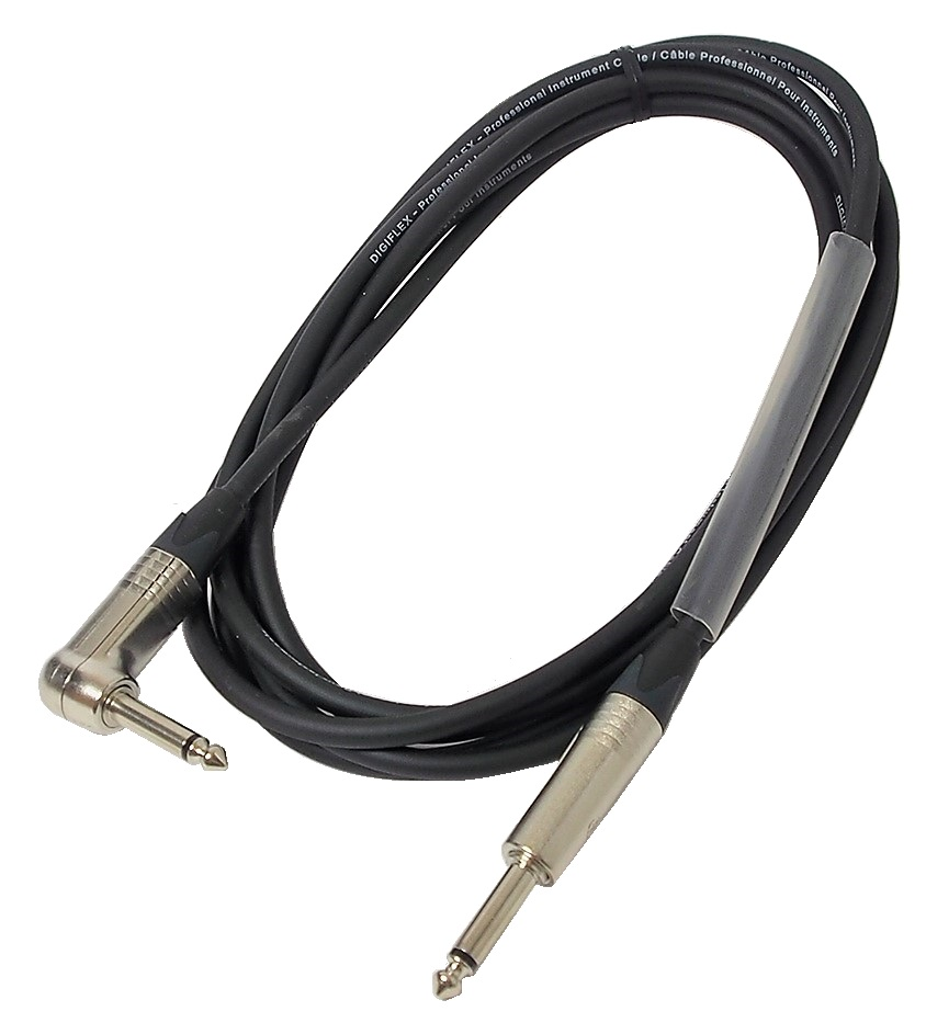 Câble Digiflex coudé 1/4" à 1/4" mâle mono - 10'
