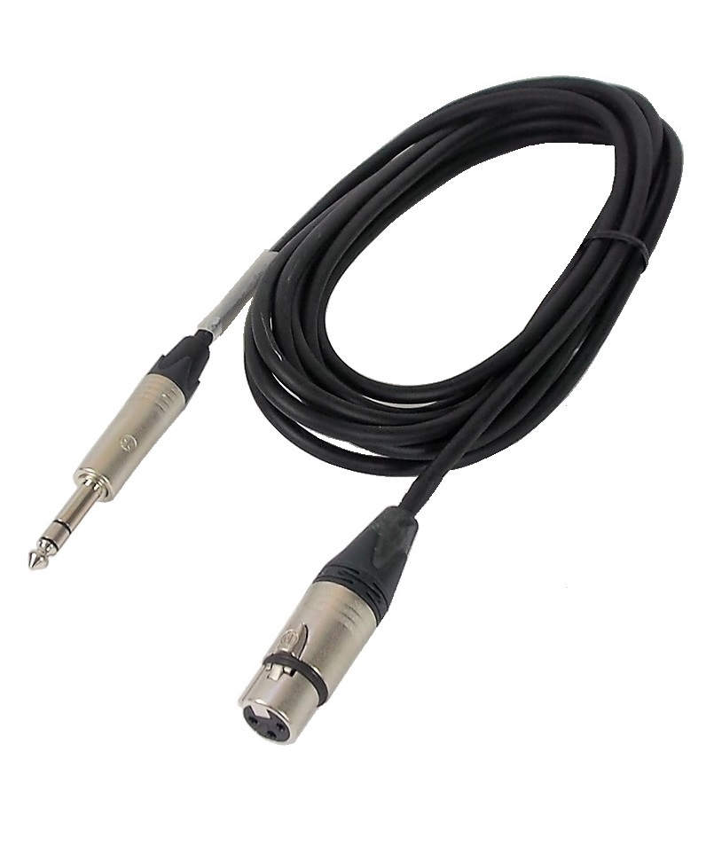 Câble Digiflex 1/4" mâle stéréo à XLR femelle -15'