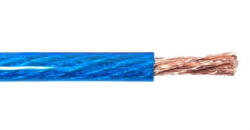 Câble pour amplificateur bleu - 8 AWG