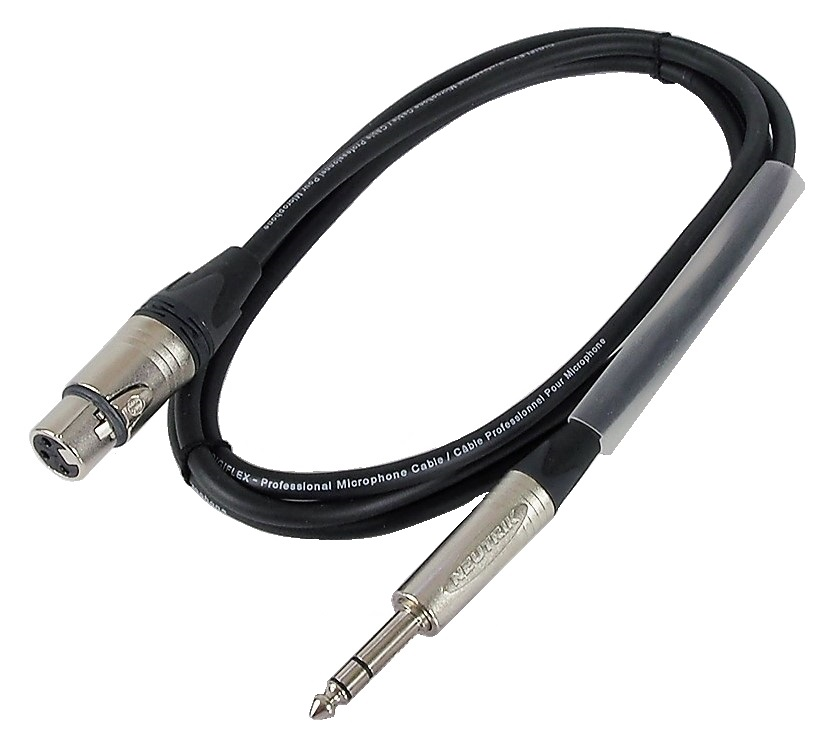 Câble Digiflex 1/4" mâle stéréo à XLR femelle - 6'