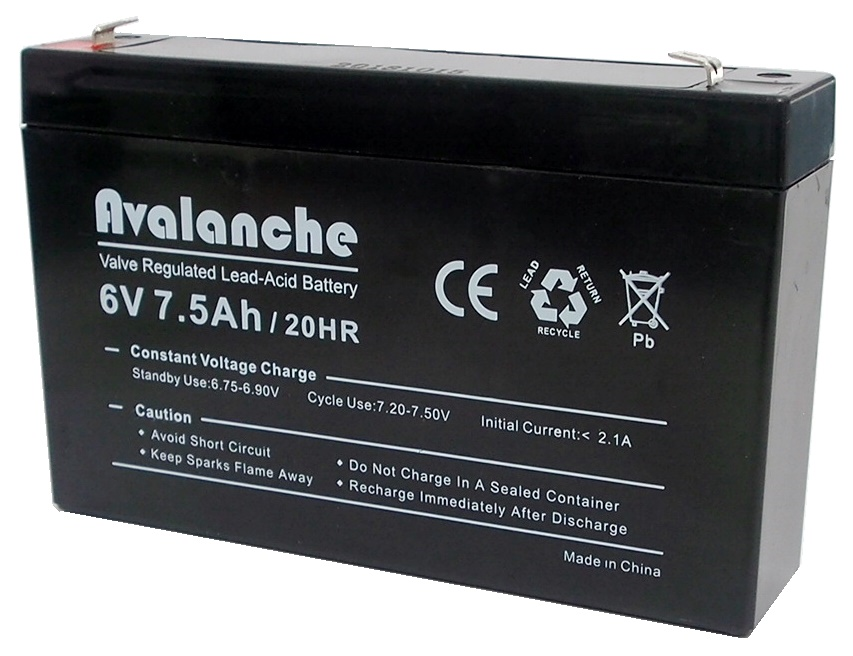 Batterie rechargeable 6V 7.5 Ah