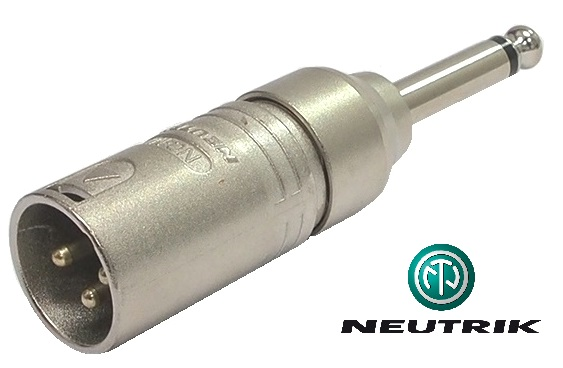 Adaptateur Neutrik 1/4" mâle mono à XLR mâle