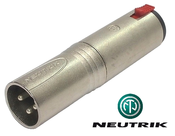 Adaptateur Neutrik 1/4" femelle stéréo à XLR mâle