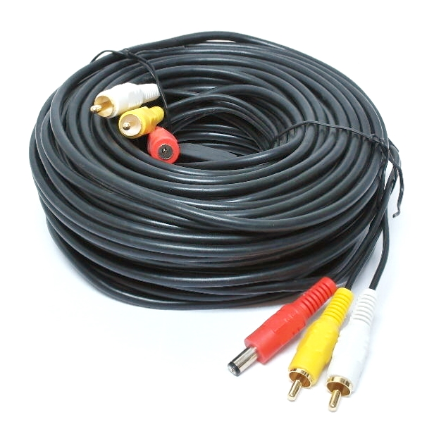 Câble audio/vidéo avec alimentation DC - 100'
