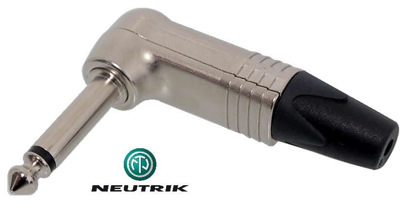 Connecteur Neutrik 1/4" mâle mono à 90 degrés