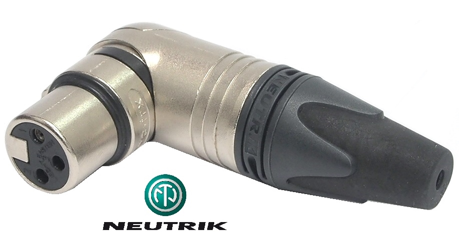Connecteur Neutrik XLR fem. 3 contacts à 90 degrés
