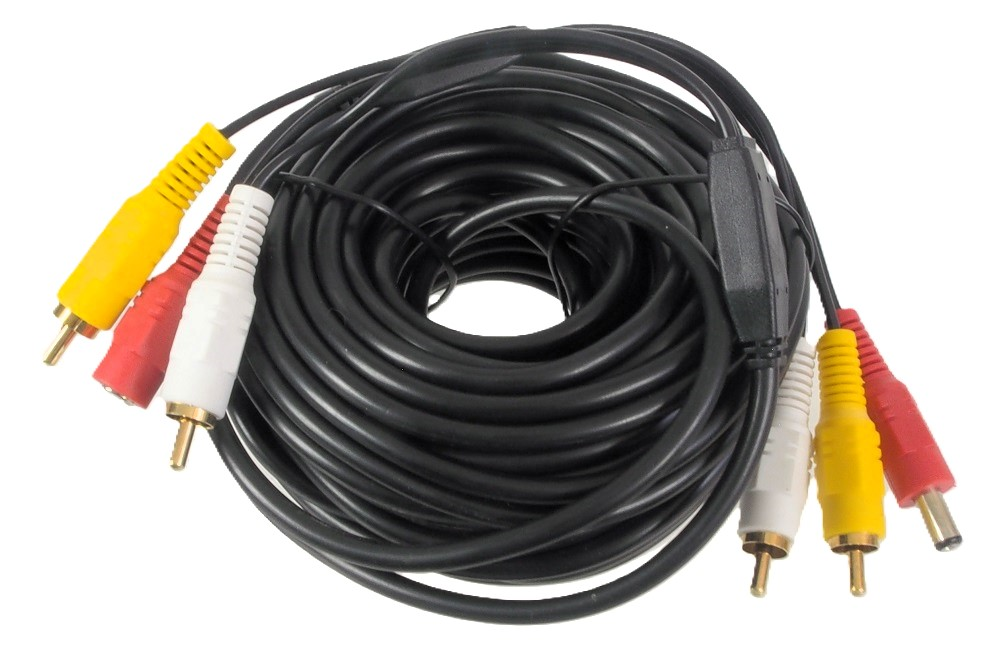 Câble audio/vidéo avec alimentation DC - 50'