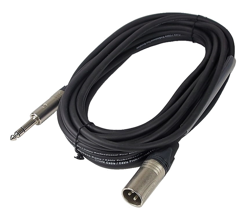 Câble Digiflex 1/4" mâle stéréo à XLR mâle - 25'