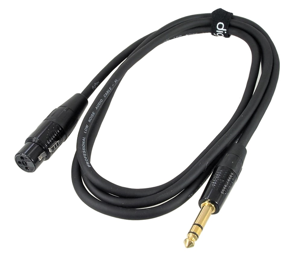 CÂBLE DIGIFLEX XLR FEMELLE À TRS 1/4"  6 PIEDS