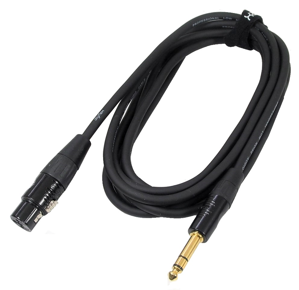 CÂBLE DIGIFLEX XLR FEMELLE À TRS 1/4"  10 PIEDS