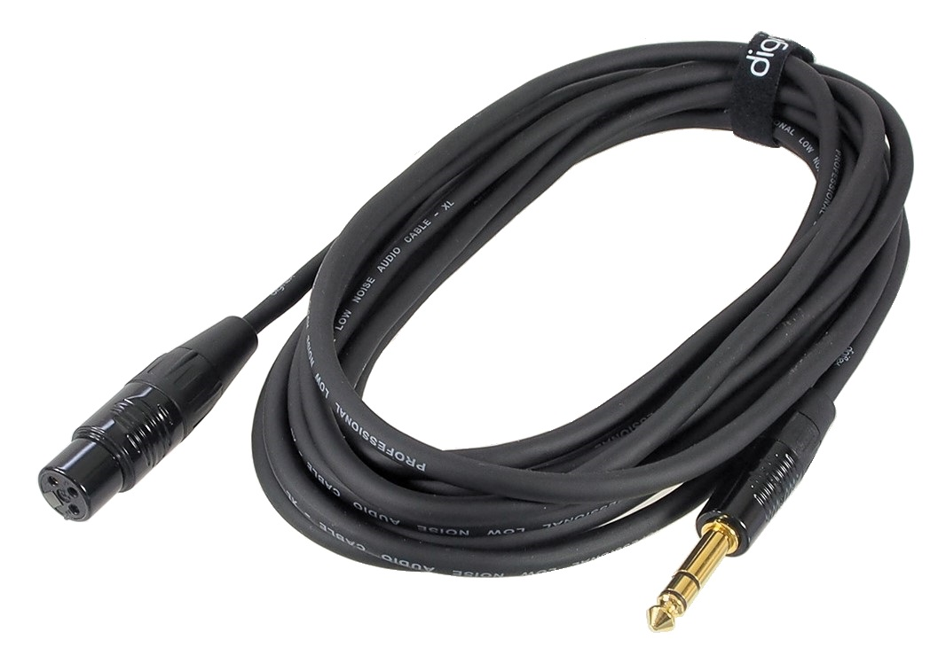 CÂBLE DIGIFLEX XLR FEMELLE À TRS 1/4"  20 PIEDS