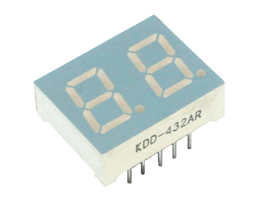 Afficheur 7 segments double au DEL