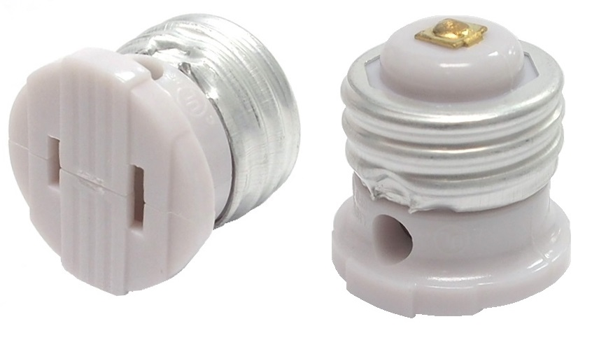 PAQUET DE 2 DOUILLE ADAPTATEUR AVEC PRISES