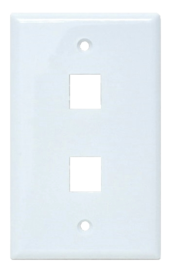 Plaque murale pour connecteurs Keystone -  2 trous